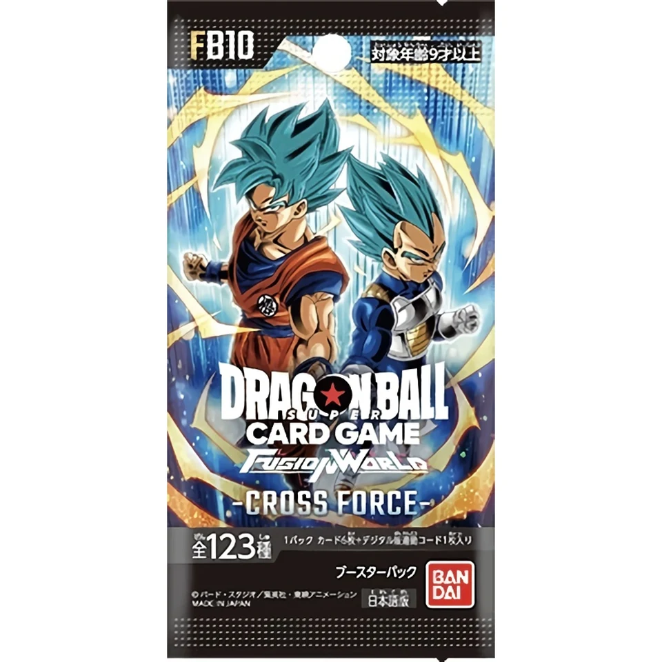 DRAGON BALL SUPER CARD GAME FUSION WORLD Booster Pack "CROSS FORCE" Box — back
