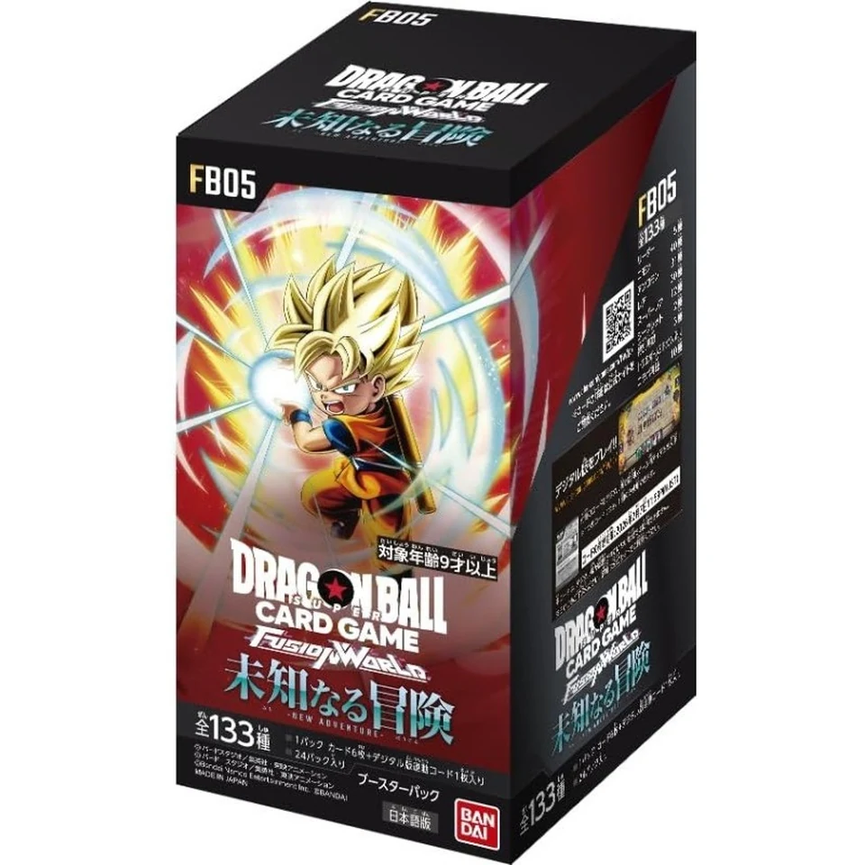 DRAGON BALL SUPER CARD GAME FUSION WORLD "Booster Pack Unknown Adventure" Box — front