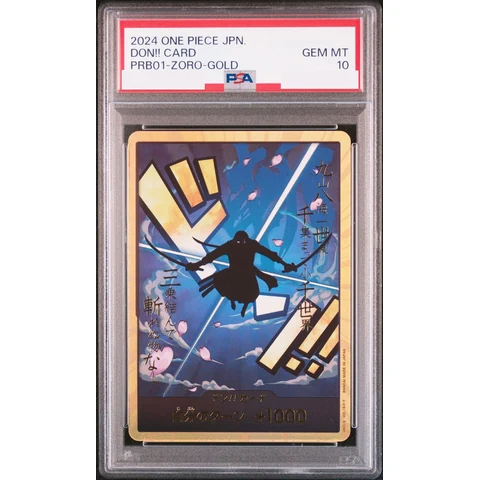 DON!! Card : Roronoa Zoro Parallel (Premium Booster "One Piece Card The Best") — front